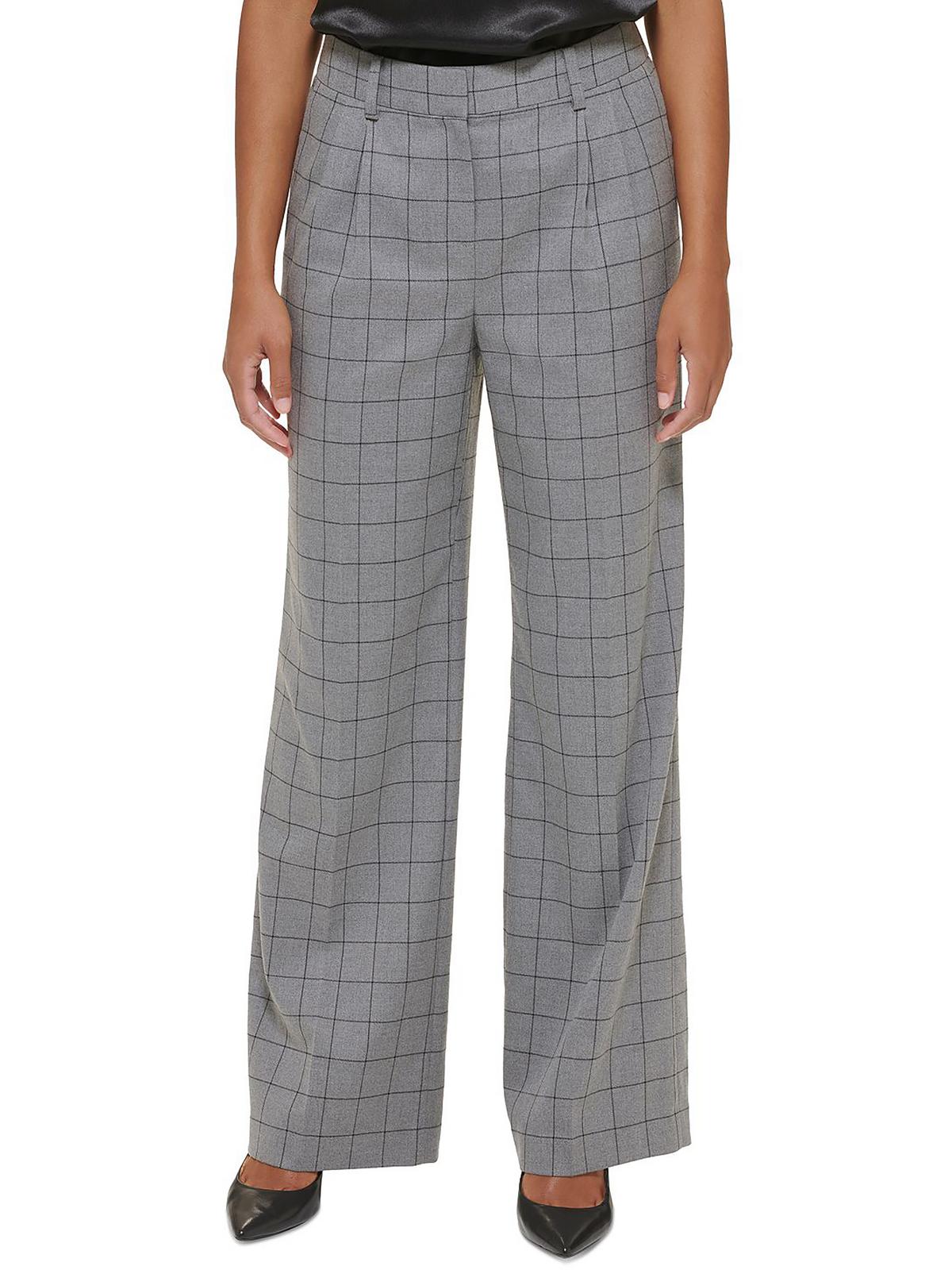 Calvin Klein Womens Petites Wide Leg Business Dress Pants